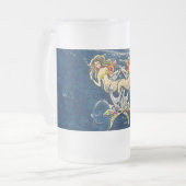 Bound Mermaids - Nautisch ontwerp voor oceaanliefh Matglas Bierpul (Voorkant links)