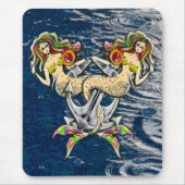 Bound Mermaids - Nautisch ontwerp voor oceaanliefh Muismat (Voorkant)