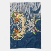 Bound Mermaids - Nautisch ontwerp voor oceaanliefh Theedoek (Verticaal)