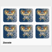 Bound Mermaids - Nautisch ontwerp voor oceaanliefh Vierkante Sticker (Vel)