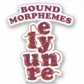 Bound Morphemes Phonics onderwijzen Engels Sticker (Voorkant)