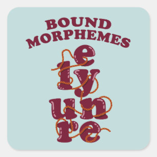 Bound Morphemes Phonics onderwijzen Engels Vierkante Sticker