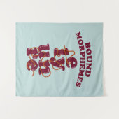 Bound Morphemes Phonics onderwijzen Engels Wandkleed (Voorkant (horizontaal))