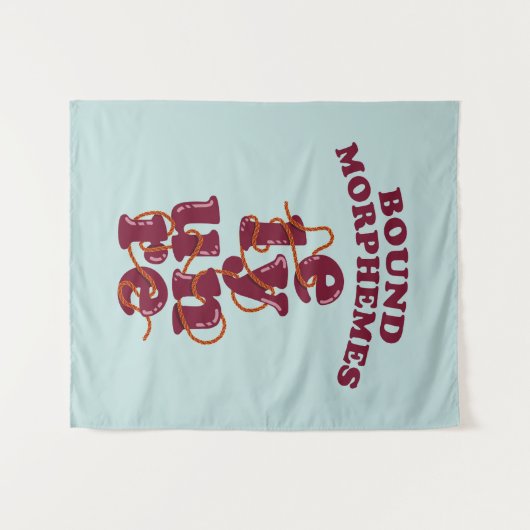 Bound Morphemes Phonics onderwijzen Engels Wandkleed (Voorkant (horizontaal))