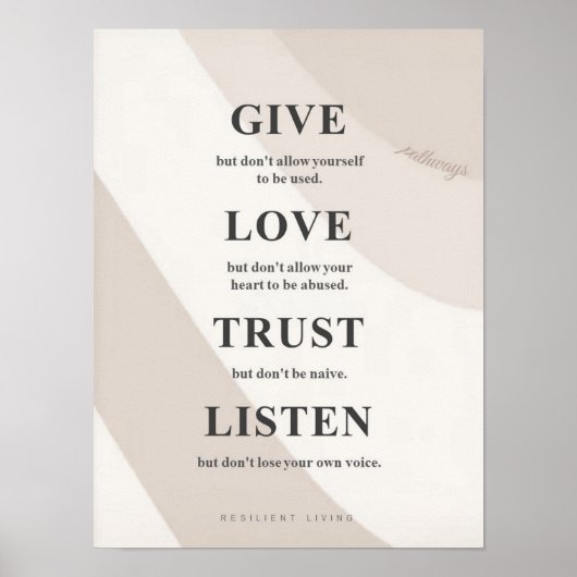 BOUNDARIES EEN Poster om u te inspireren en te mot (Voorkant)