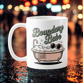 Boundary Babe | Funny Emotional Boundaries Bathtub Koffiemok