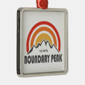 Boundary Peak Nevada Metalen Ornament (Rechts)