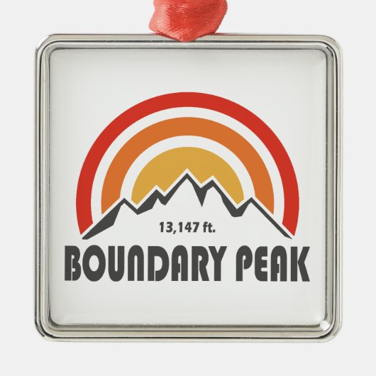 Boundary Peak Nevada Metalen Ornament (Voorkant)