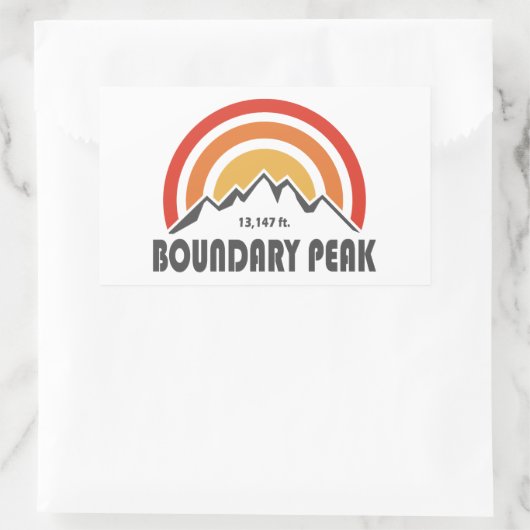 Boundary Peak Nevada Rechthoekige Sticker (Tas)