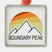 Boundary Peak Nevada Retro Metalen Ornament (Voorkant)