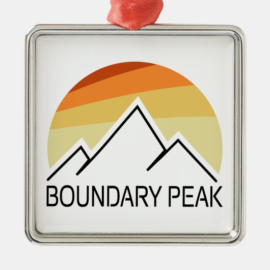 Boundary Peak Nevada Retro Metalen Ornament (Voorkant)