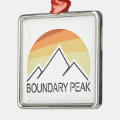 Boundary Peak Nevada Retro Metalen Ornament (Links)