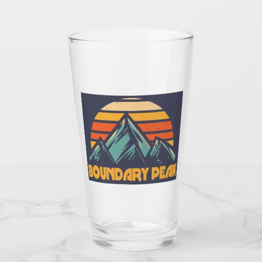 Boundary Peak Nevada Retro Turquoise Glas (Voorkant)