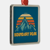 Boundary Peak Nevada Retro Turquoise Metalen Ornament (Rechts)