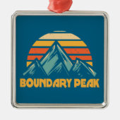 Boundary Peak Nevada Retro Turquoise Metalen Ornament (Voorkant)