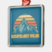 Boundary Peak Nevada Retro Turquoise Metalen Ornament (Links)