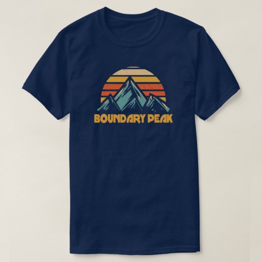 Boundary Peak Nevada Retro Turquoise T-shirt (Design voorkant)