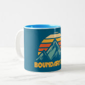 Boundary Peak Nevada Retro Turquoise Tweekleurige Koffiemok (Voorkant links)
