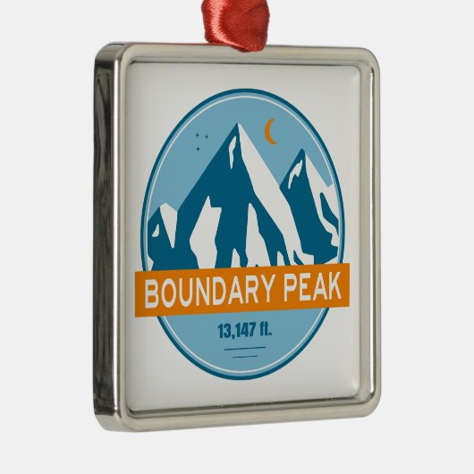 Boundary Peak Nevada Stars Moon Metalen Ornament (Rechts)