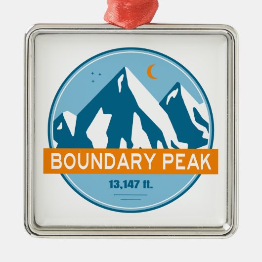 Boundary Peak Nevada Stars Moon Metalen Ornament (Voorkant)