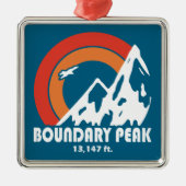 Boundary Peak Nevada Sun Eagle Metalen Ornament (Voorkant)