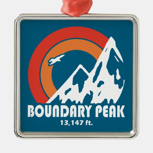 Boundary Peak Nevada Sun Eagle Metalen Ornament (Voorkant)