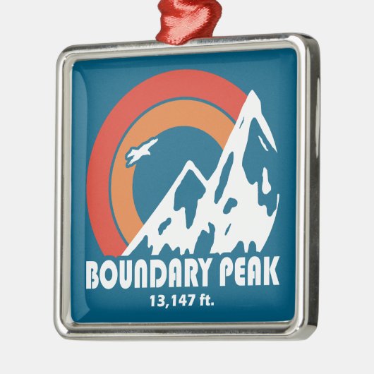 Boundary Peak Nevada Sun Eagle Metalen Ornament (Links)