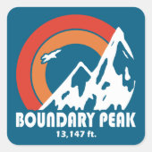 Boundary Peak Nevada Sun Eagle Vierkante Sticker (Voorkant)