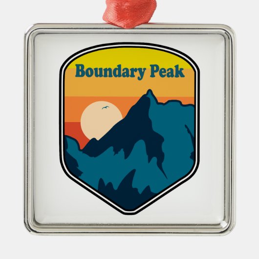 Boundary Peak Nevada Sunrise Metalen Ornament (Voorkant)