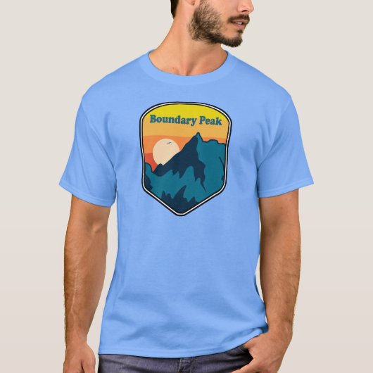 Boundary Peak Nevada Sunrise T-shirt (Voorkant)