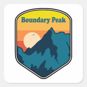 Boundary Peak Nevada Zonsopgang Vierkante Sticker