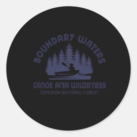 Boundary Waters Canoe Area Distress Minnesota BW Ronde Sticker (Voorkant)