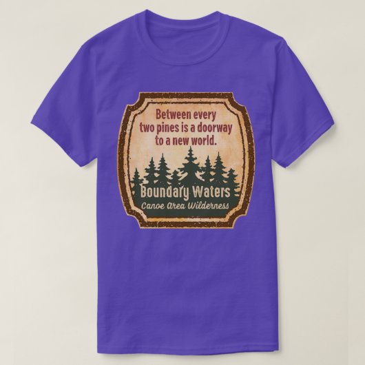 Boundary Waters Canoe Area Wilderness s UUU T-shirt (Design voorkant)