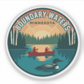 Boundary Waters Minnesota Reissticker Sticker (Voorkant)