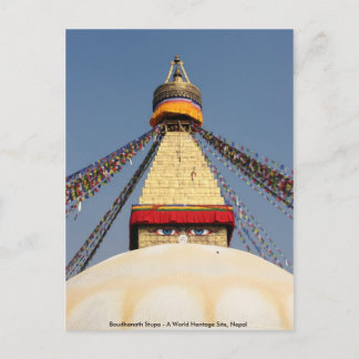 Boundhanath Stupa - A World Heritage site in Nepal Briefkaart