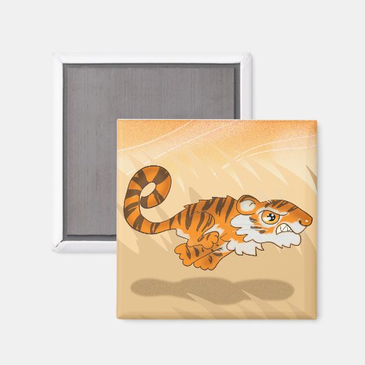 Bounding Tiger Magnet (Voorkant / Achterkant)