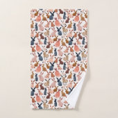 BOUNDLESS BUNNIES Cute Pastel Waterverf Rabbit Bad Handdoek (Handdoek)