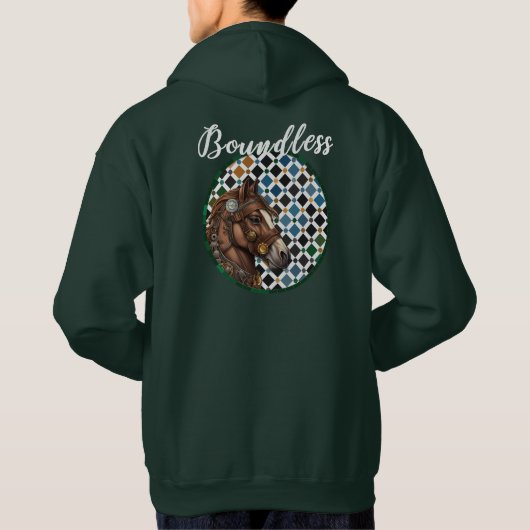 Boundless Horse Hoodie – Alhambra Geometric Art Ba (Achterkant)