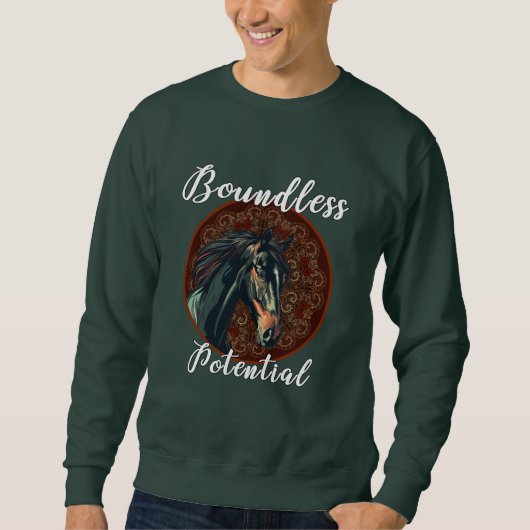 Boundless Potential Horse Sweatshirt – Majestic St (Voorkant)