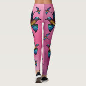 Boundless Wanderer: Veelkleurige Swift Bird Leggings (Achterkant)