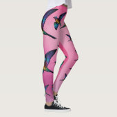 Boundless Wanderer: Veelkleurige Swift Bird Leggings (Rechts)