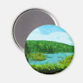 BoundWaters Canoe Area Minnesota Abstract Magneet (Voorkant / Achterkant)