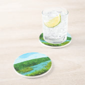 BoundWaters Canoe Area Minnesota Abstract Zandsteen Onderzetter (Zijkant)