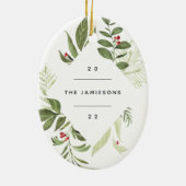 Bounful Botanical | Geometrische foto van legant Keramisch Ornament (Achterkant)