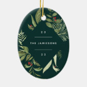 Bounful Botanical | Geometrische foto van legant Keramisch Ornament (Achterkant)