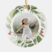 Bounful Botanical Persoonlijke Foto Keramisch Ornament (Voorkant)