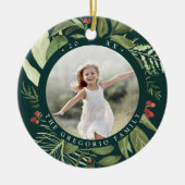 Bounful Botanical Persoonlijke Foto Keramisch Ornament (Voorkant)