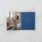 Bounful Branches Dark Blue Hanukkah-fotokaart Feestdagen Kaart (Binnen)