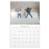 Bounful Branches Red and White-kerstfoto Kalender (Feb 2027)