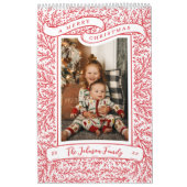 Bounful Branches Red and White-kerstfoto Kalender (Hoes)